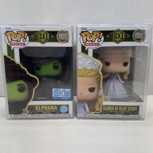 Funko Pop! Wicked 2-Pack Elphaba 1925 Glitter & Glinda Blue Gown 1926 w/ Protect